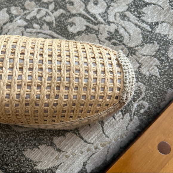 J. Crew factory Woven espadrille slip-ons flats Natural Grid Raffia size 9.5 - Picture 5 of 6